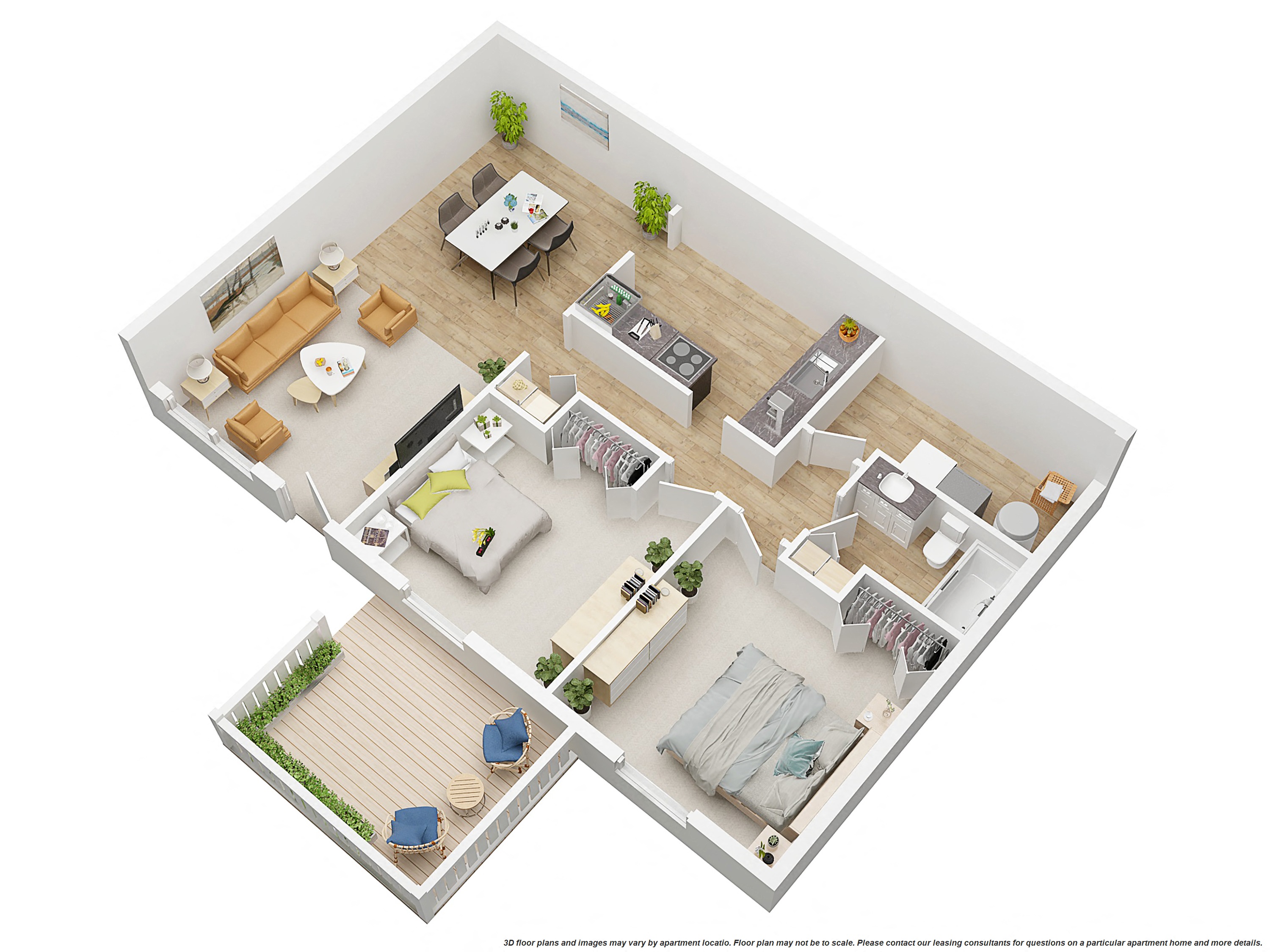Floor plan for 2 beds, 1 bath, 800 sqft
